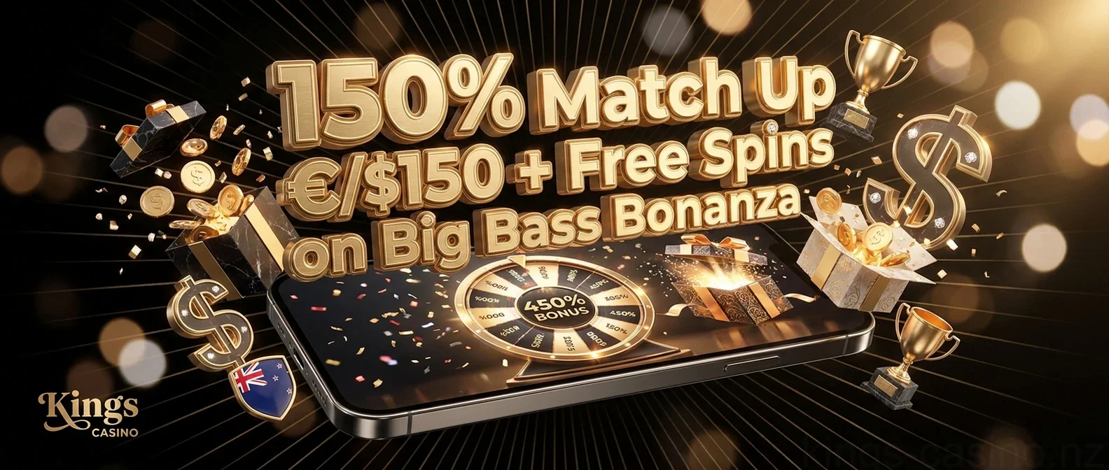 150% Match Up To €/$150+ Free Spins on Big Bass Bonanza